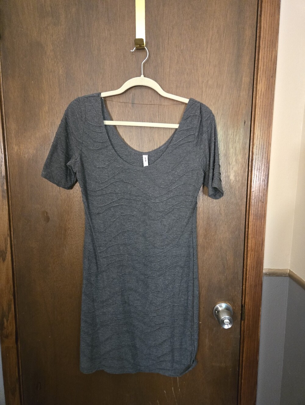 Xhilaration Charcoal Scoop Neck Mini Dress Size Large